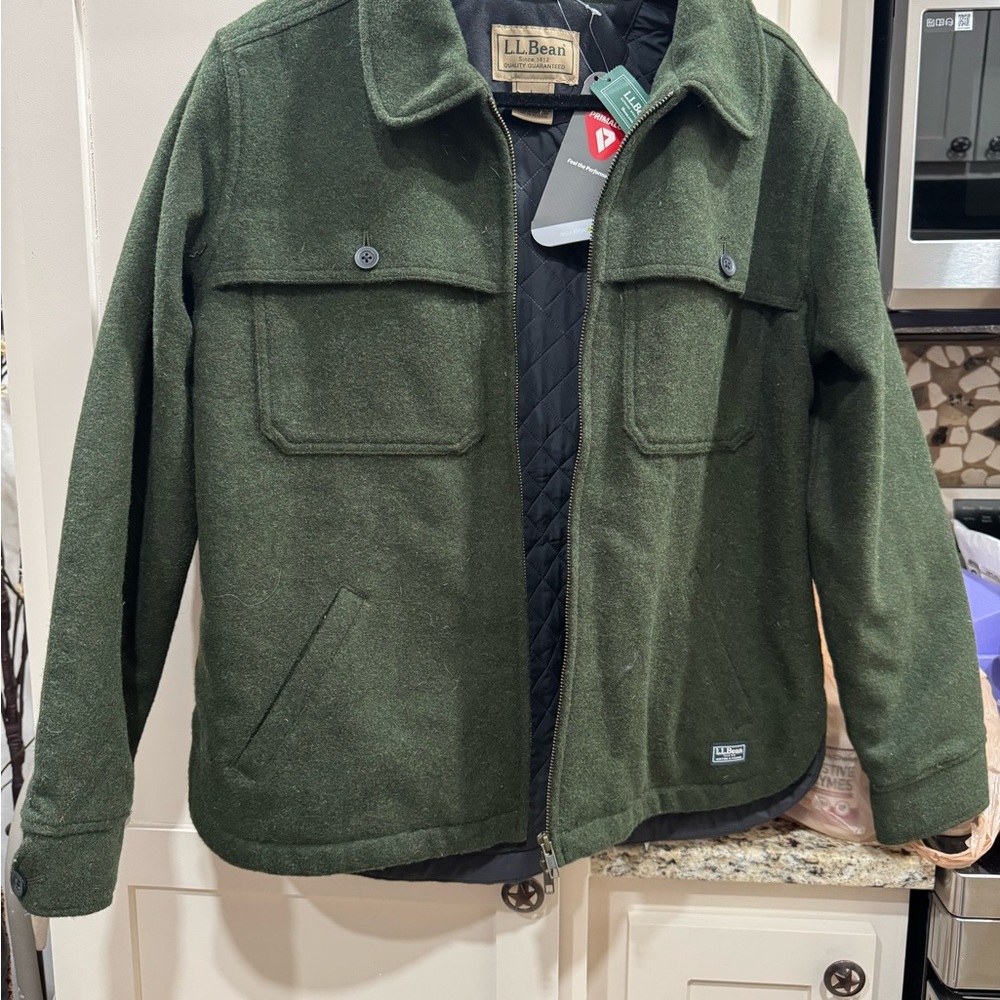 L.L. Bean Women's Forest Green Shirt Jacket